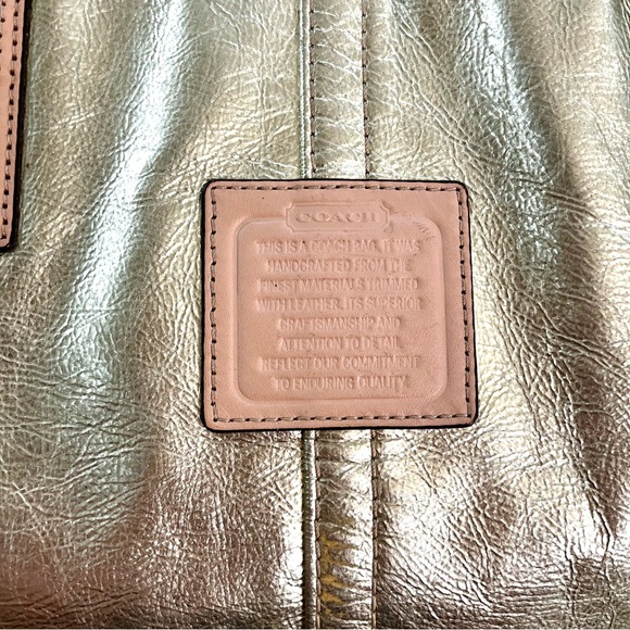 COACH Metallic XL Metro Gallery Tote Laptop SWork Shoulder Bag 26141 - Picture 4 of 9